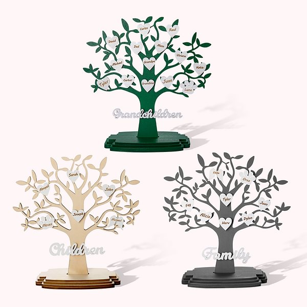 Personalized DIY 1-20 Name Family Tree Ornament keepsake Home Decor Christmas Gift for Parents Grandparents Family
