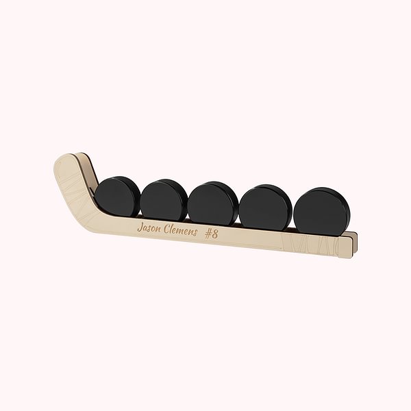 Personalized Hockey Puck Display Shelf Gift for Him
