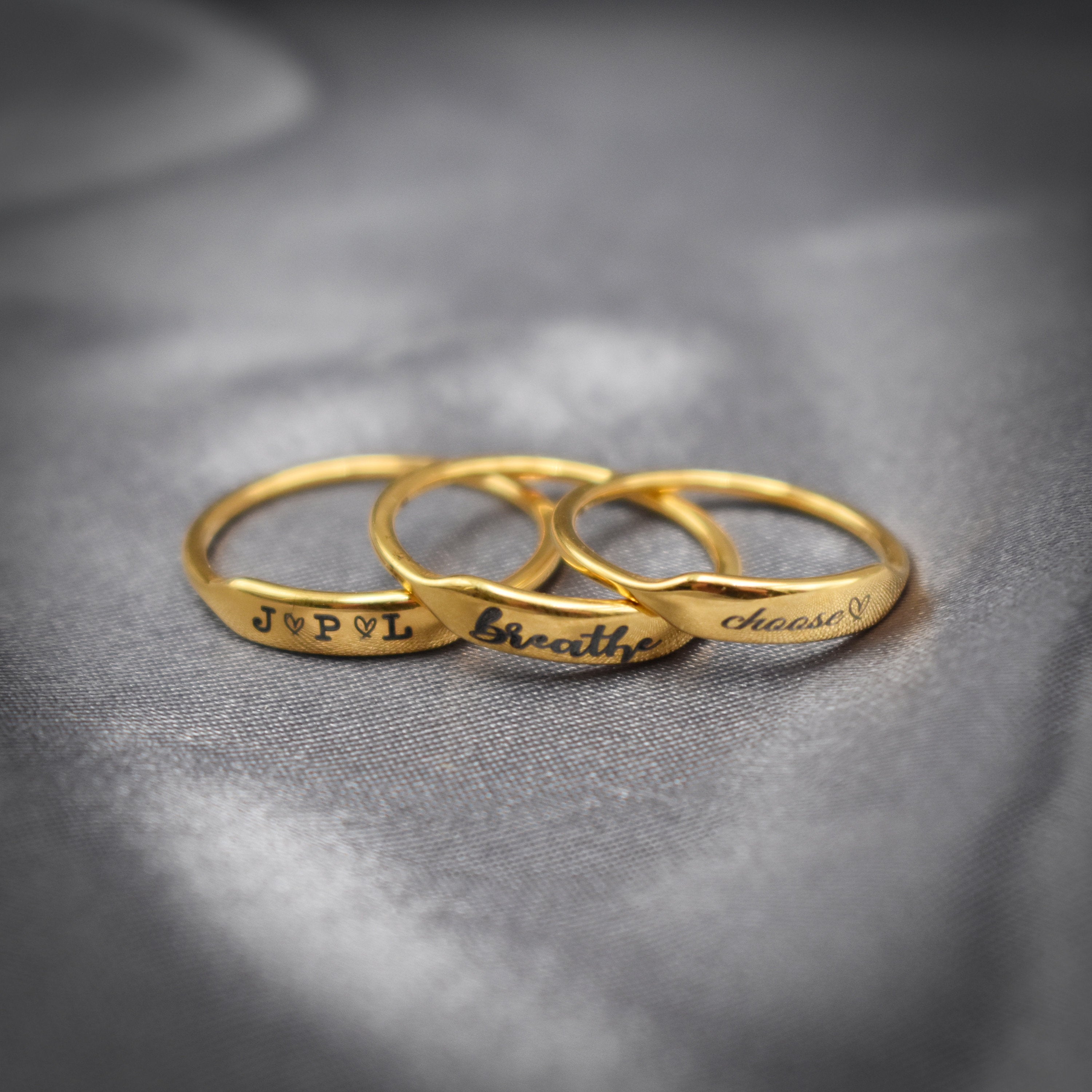 Minimalistic Name Ring