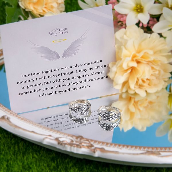 Personalized Sterling Silver Adjustable Guardian Angel Wings Ring