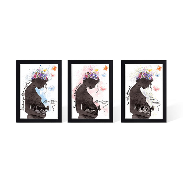 A4 Photo Frame Ultrasound Scan Image Sonogram Pregnancy Art for Mother