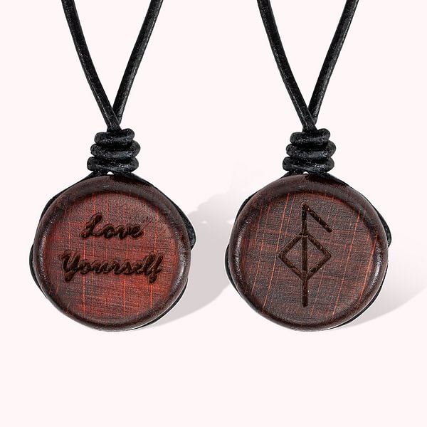 Personalized Viking Rune Necklace with Engraving Text