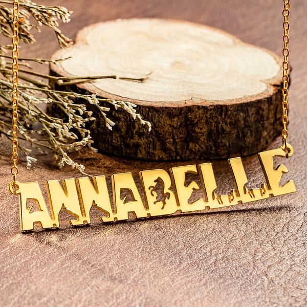 Personalized Horse Name Necklace for Horse Lover Gift