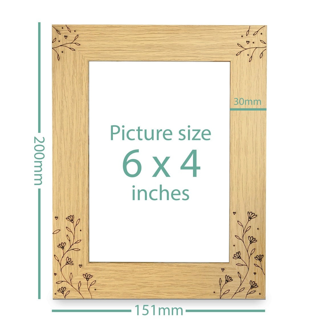 Jectist Personalised engraved wood photo frame,Custom wedding frame,housewarming gift
